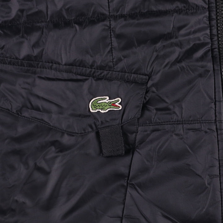 Lacoste reversible padded puffer jacket, size M, for men polyamide black type Vintage Second Hand