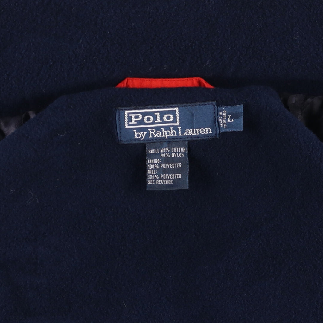 Ralph Lauren POLO by Ralph Lauren padded puffer jacket, men's size L cotton orange type Vintage Second Hand