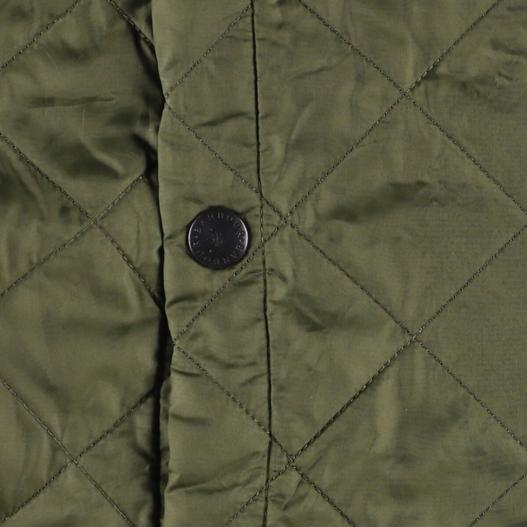Barbour Quilted Puffer Jacket, Men's XXL polyamide Khaki type Vintage Second Hand
