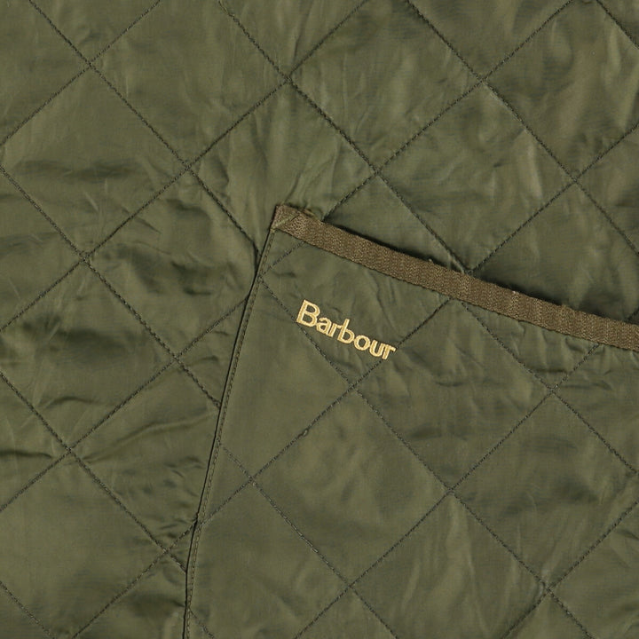 Barbour Quilted Puffer Jacket, Men's XXL polyamide Khaki type Vintage Second Hand