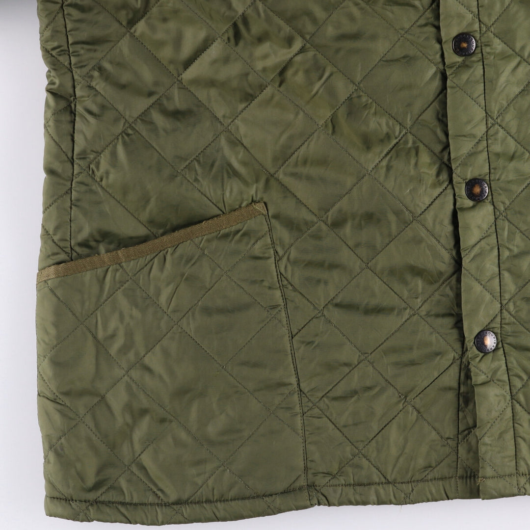 Barbour Quilted Puffer Jacket, Men's XXL polyamide Khaki type Vintage Second Hand