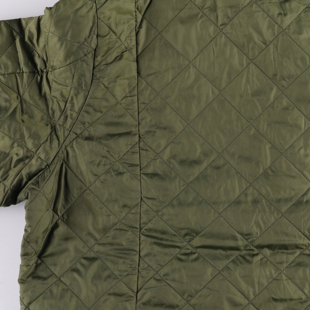 Barbour Quilted Puffer Jacket, Men's XXL polyamide Khaki type Vintage Second Hand