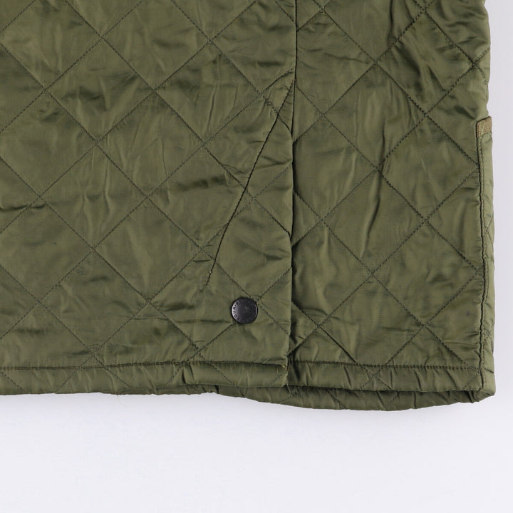 Barbour Quilted Puffer Jacket, Men's XXL polyamide Khaki type Vintage Second Hand