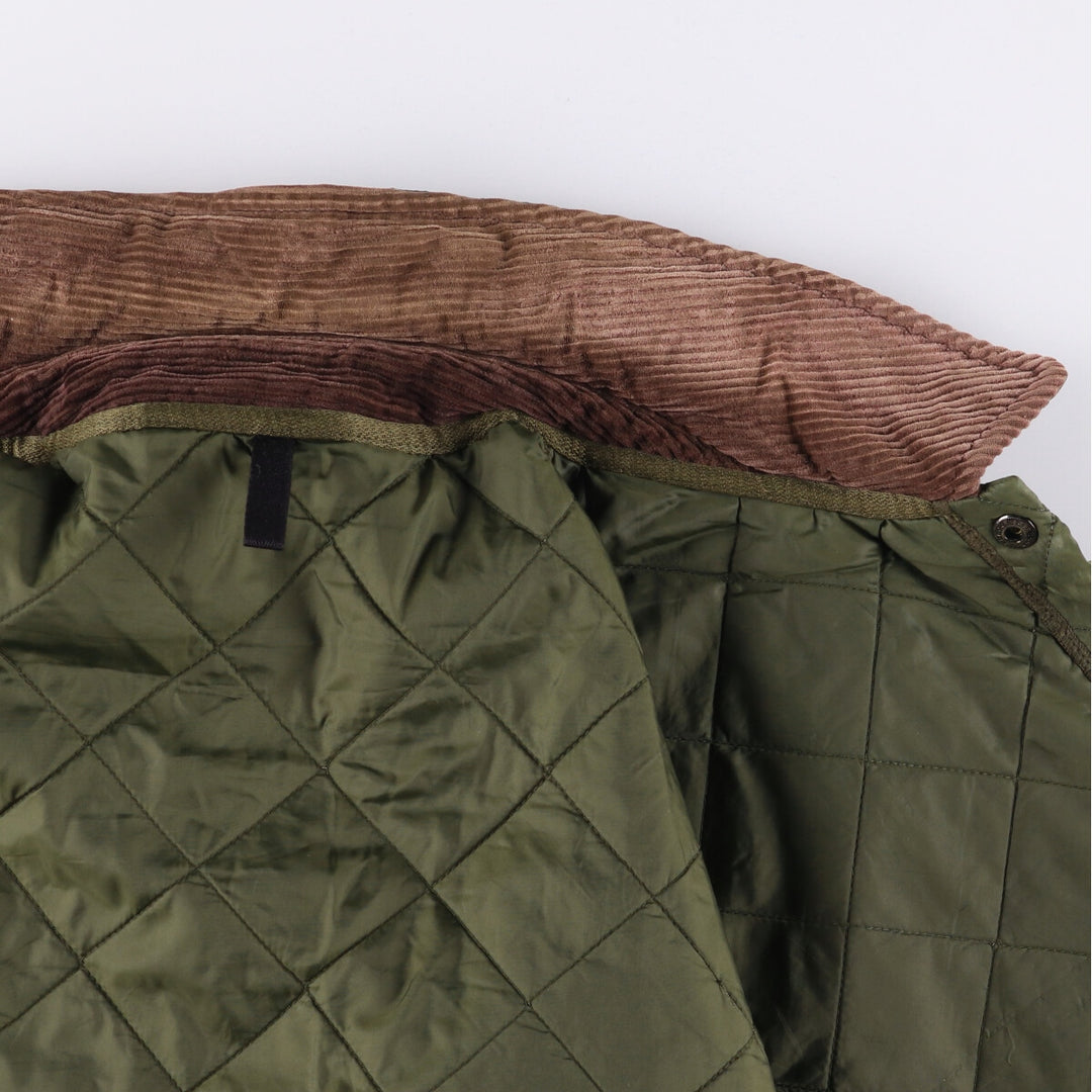 Barbour Quilted Puffer Jacket, Men's XXL polyamide Khaki type Vintage Second Hand