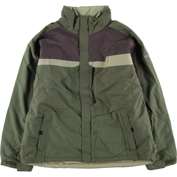 2000'S Columbia Convert Padded Mountain Jacket, Shell Jacket, Puffer Jacket, Men's XL Nylon Khaki type Vintage Second Hand