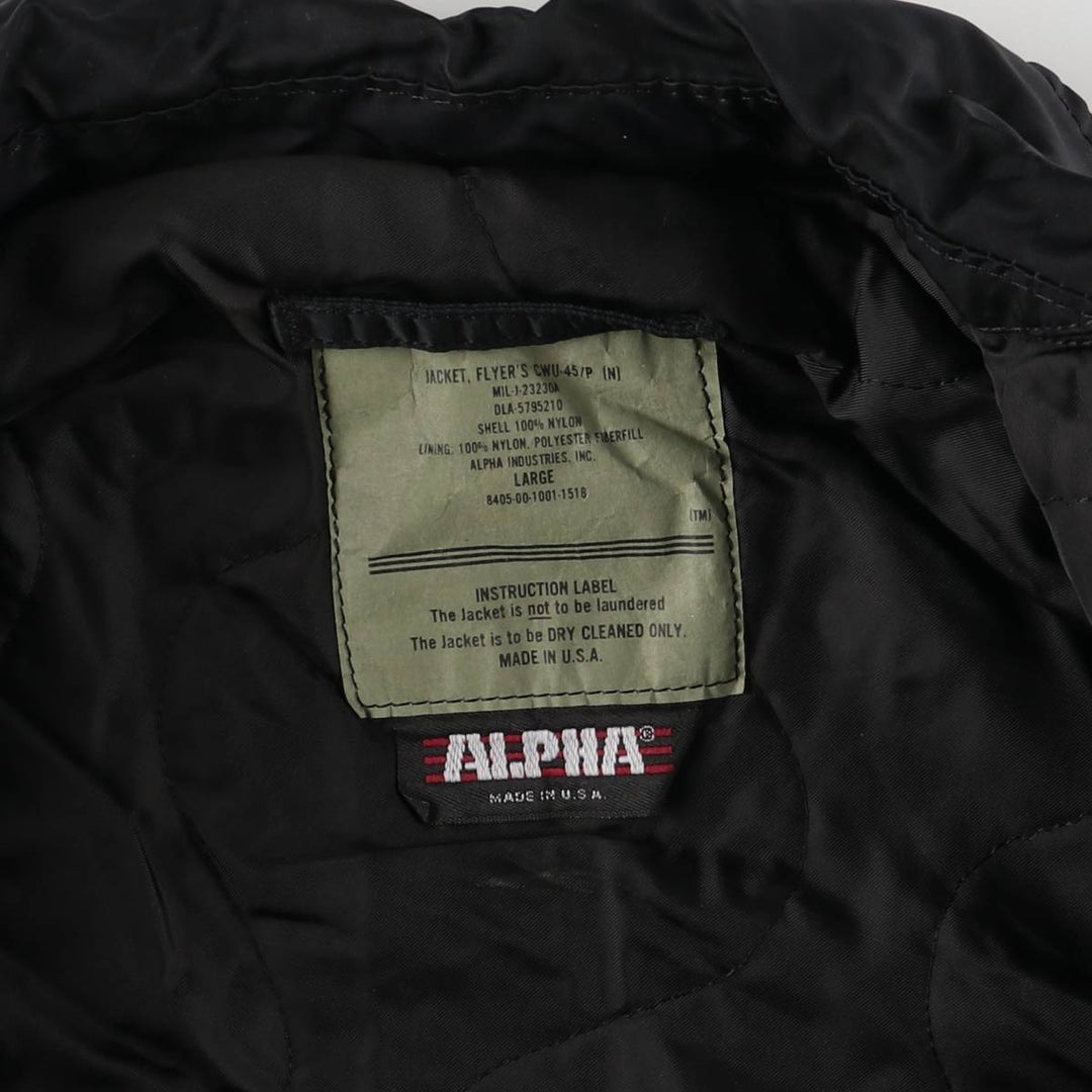80s-90'S Alpha CWU-45 Nylon black type Vintage Second Hand
