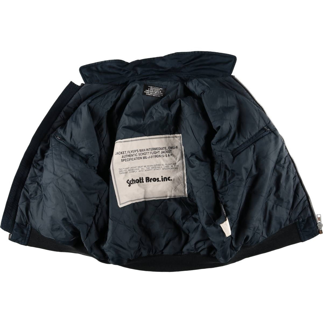 Civilian Shot SCHOTT CWU-45 Nylon navy blue type Vintage Second Hand