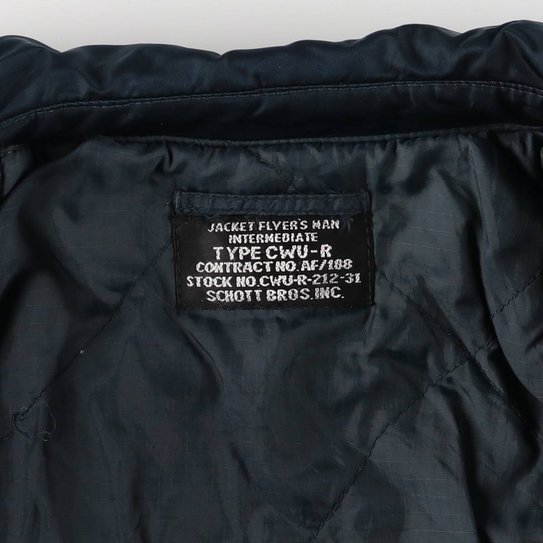 Civilian Shot SCHOTT CWU-45 Nylon navy blue type Vintage Second Hand