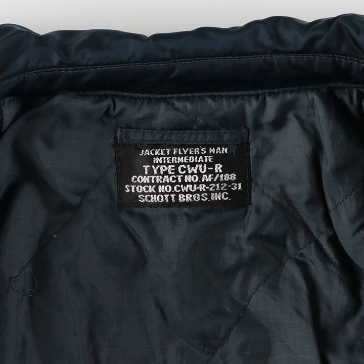 Civilian Shot SCHOTT CWU-45 Nylon navy blue type Vintage Second Hand