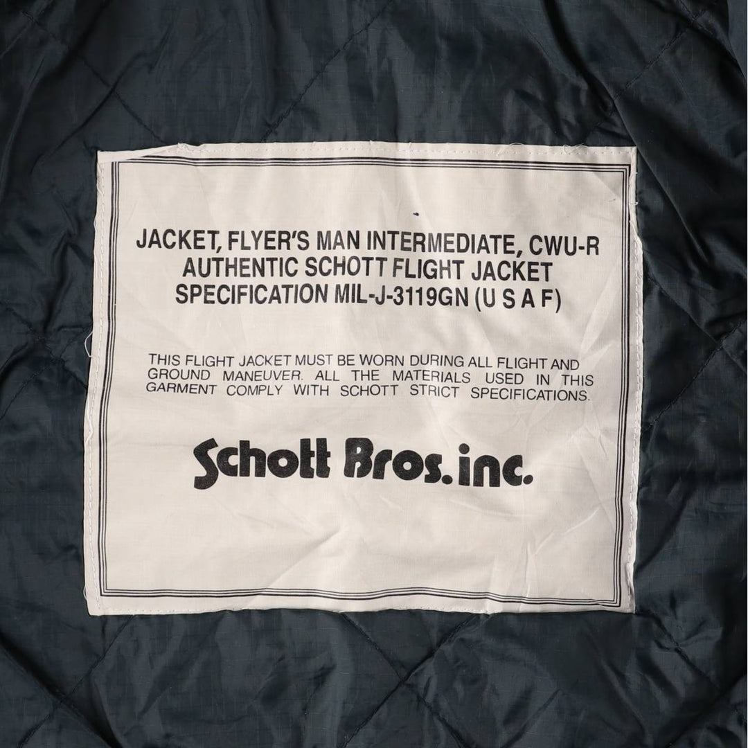 Civilian Shot SCHOTT CWU-45 Nylon navy blue type Vintage Second Hand