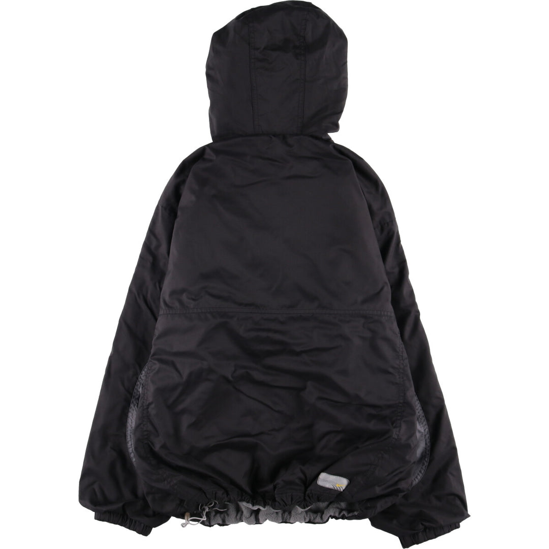 2000'S Nike reversible half-zip hooded ripstop warm-up pullover, men's size M polyester black type Vintage Second Hand