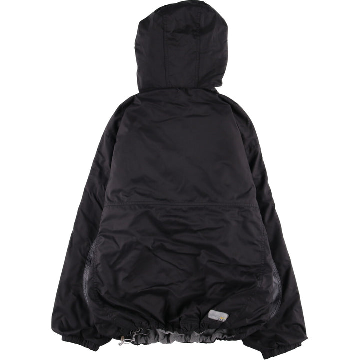 2000'S Nike reversible half-zip hooded ripstop warm-up pullover, men's size M polyester black type Vintage Second Hand