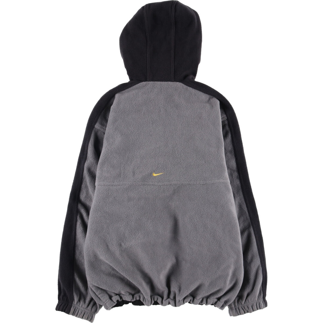 2000'S Nike reversible half-zip hooded ripstop warm-up pullover, men's size M polyester black type Vintage Second Hand
