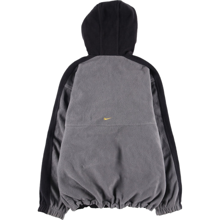 2000'S Nike reversible half-zip hooded ripstop warm-up pullover, men's size M polyester black type Vintage Second Hand