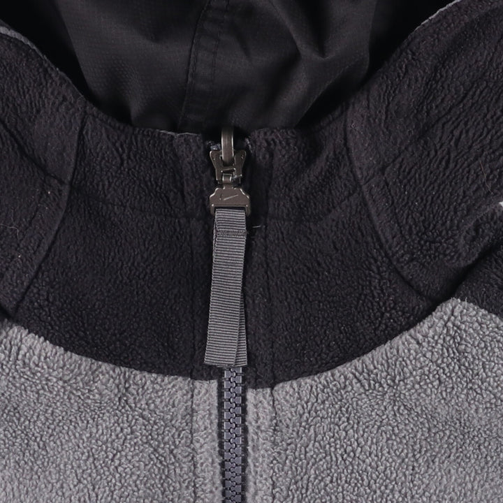 2000'S Nike reversible half-zip hooded ripstop warm-up pullover, men's size M polyester black type Vintage Second Hand
