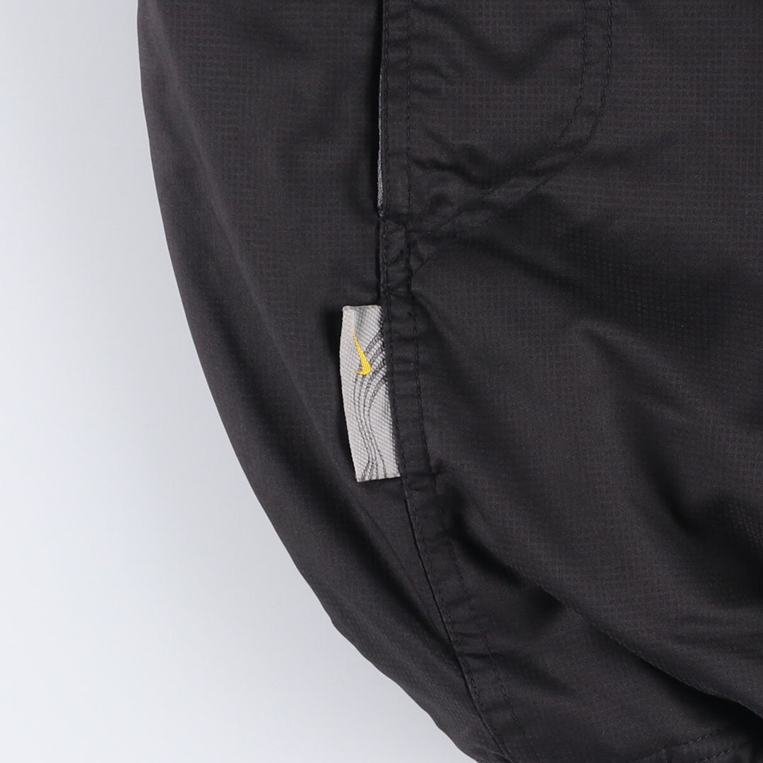 2000'S Nike reversible half-zip hooded ripstop warm-up pullover, men's size M polyester black type Vintage Second Hand