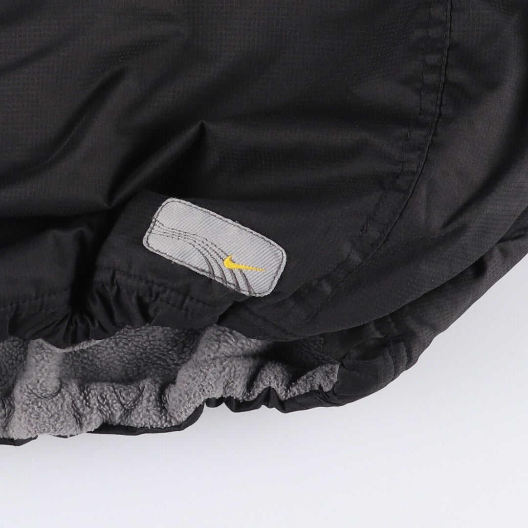 2000'S Nike reversible half-zip hooded ripstop warm-up pullover, men's size M polyester black type Vintage Second Hand