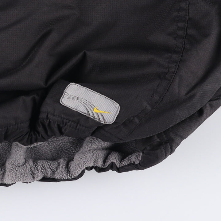 2000'S Nike reversible half-zip hooded ripstop warm-up pullover, men's size M polyester black type Vintage Second Hand