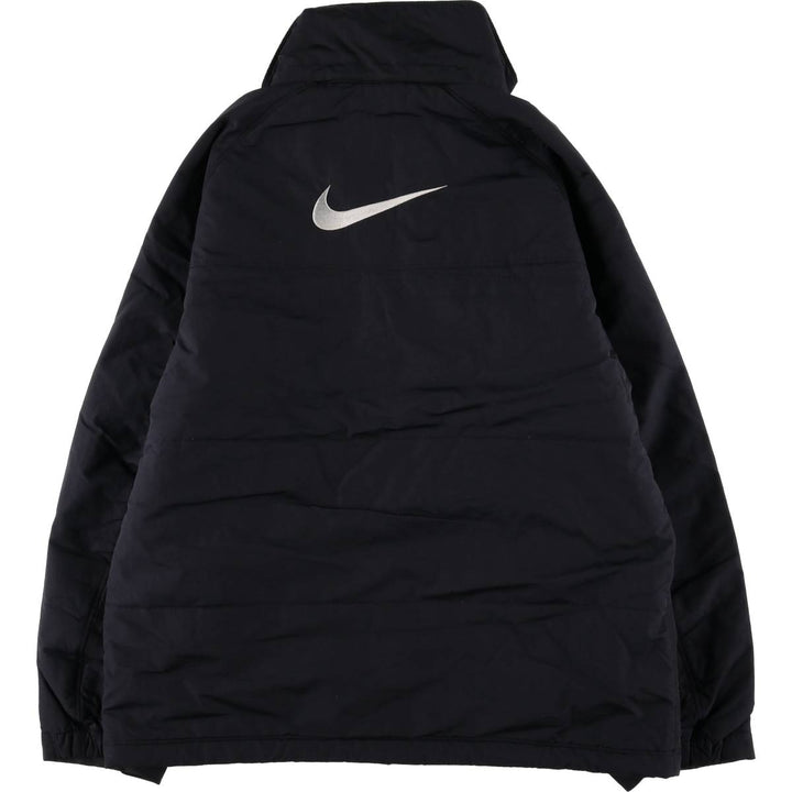 2000'S Nike Back Logo Padded Hoodie Puffer Jacket Men's Size Medium Nylon black type Vintage Second Hand