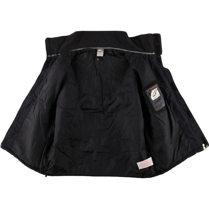 2000'S Nike Back Logo Padded Hoodie Puffer Jacket Men's Size Medium Nylon black type Vintage Second Hand