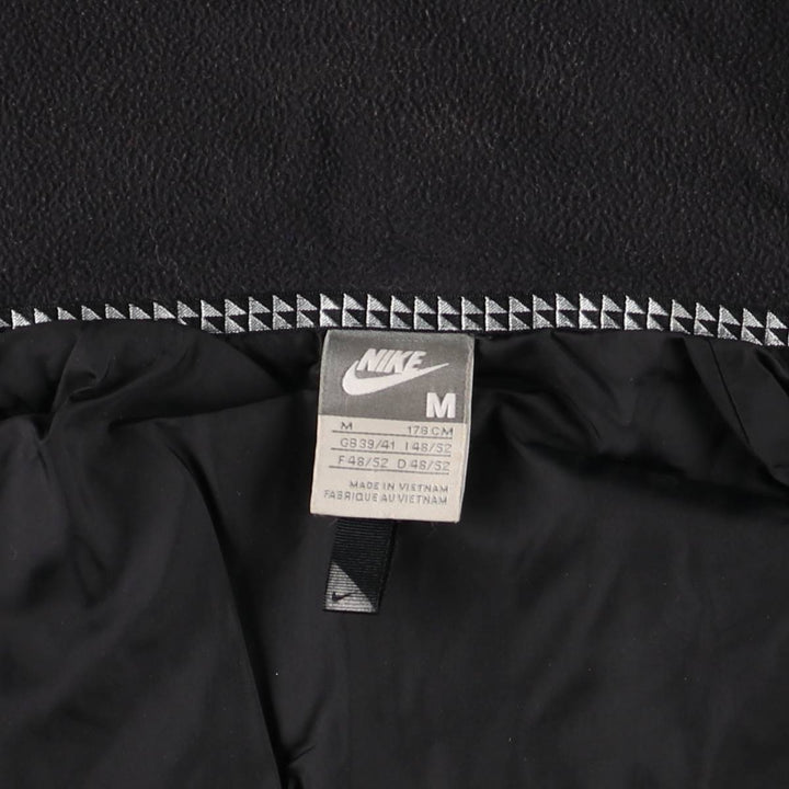 2000'S Nike Back Logo Padded Hoodie Puffer Jacket Men's Size Medium Nylon black type Vintage Second Hand