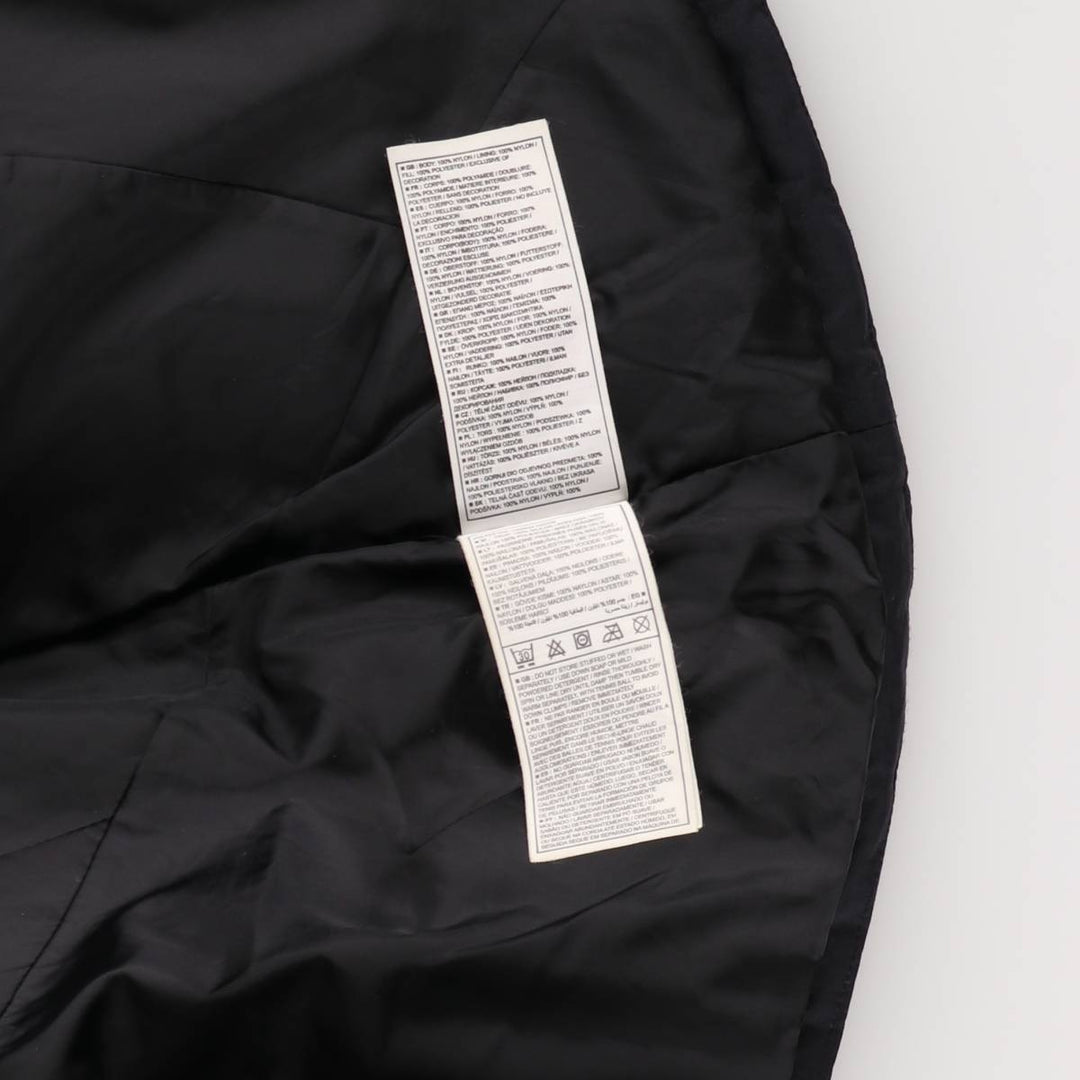 2000'S Nike Back Logo Padded Hoodie Puffer Jacket Men's Size Medium Nylon black type Vintage Second Hand