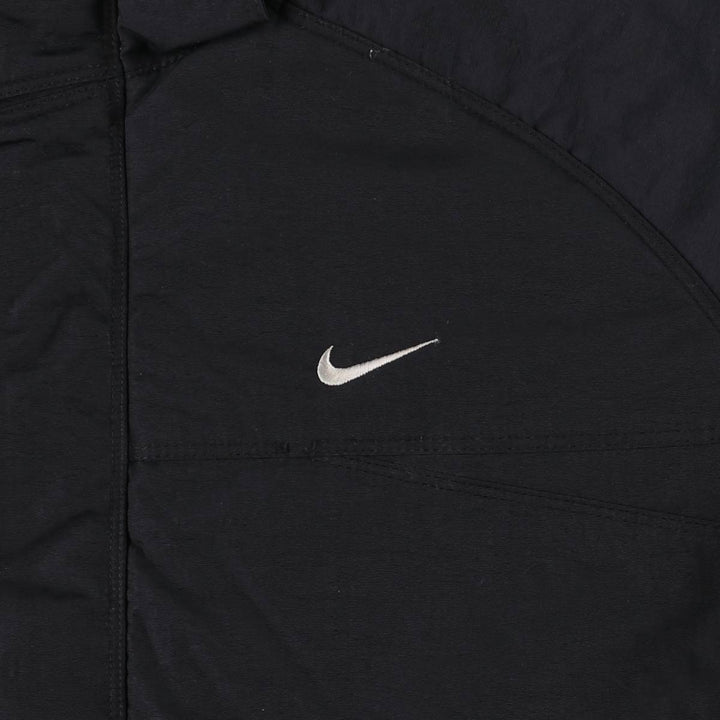 2000'S Nike Back Logo Padded Hoodie Puffer Jacket Men's Size Medium Nylon black type Vintage Second Hand