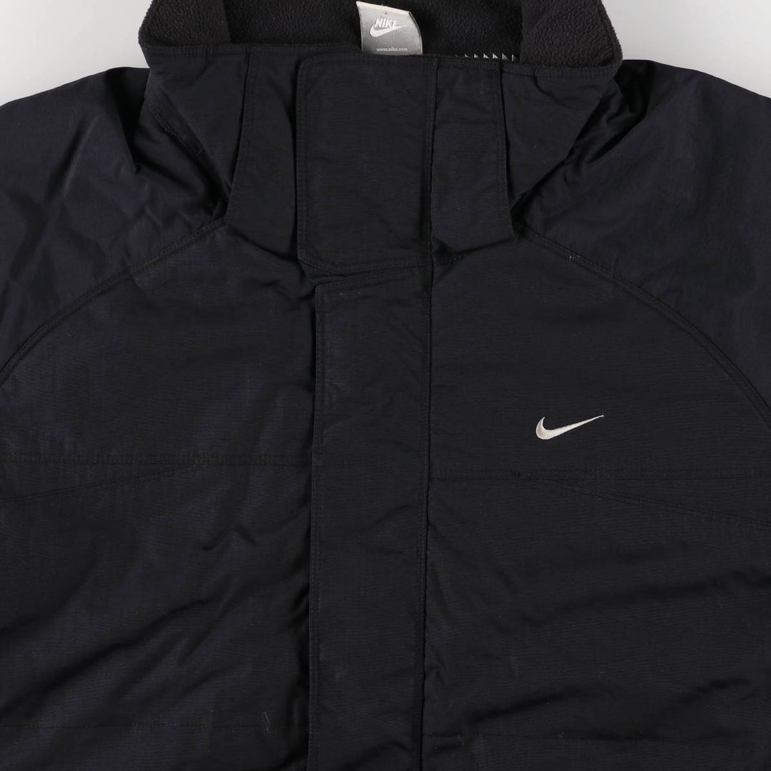 2000'S Nike Back Logo Padded Hoodie Puffer Jacket Men's Size Medium Nylon black type Vintage Second Hand