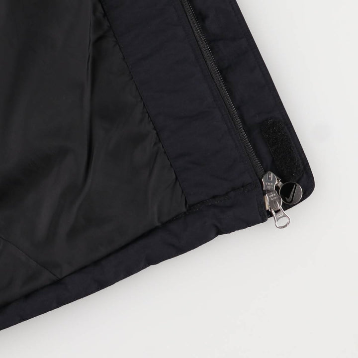 2000'S Nike Back Logo Padded Hoodie Puffer Jacket Men's Size Medium Nylon black type Vintage Second Hand