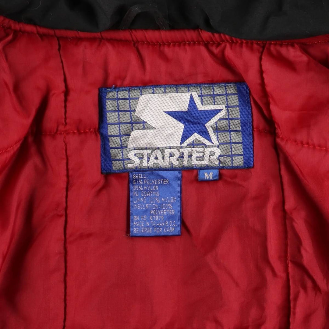 90'S Starter Washington Redskins Padded Puffer Jacket, Men's Size Medium, Vintage polyester black type Vintage Second Hand