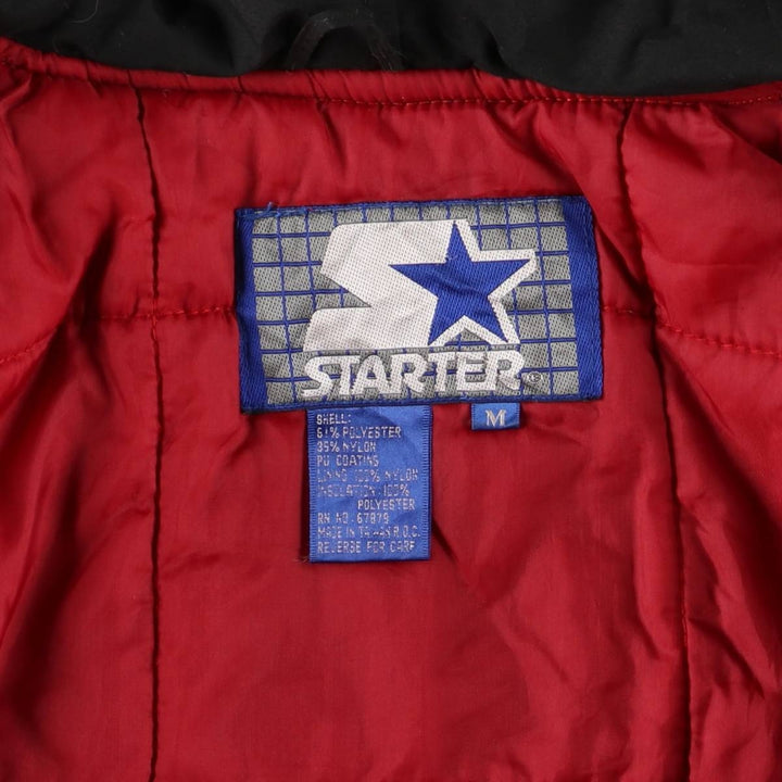 90'S Starter Washington Redskins Padded Puffer Jacket, Men's Size Medium, Vintage polyester black type Vintage Second Hand