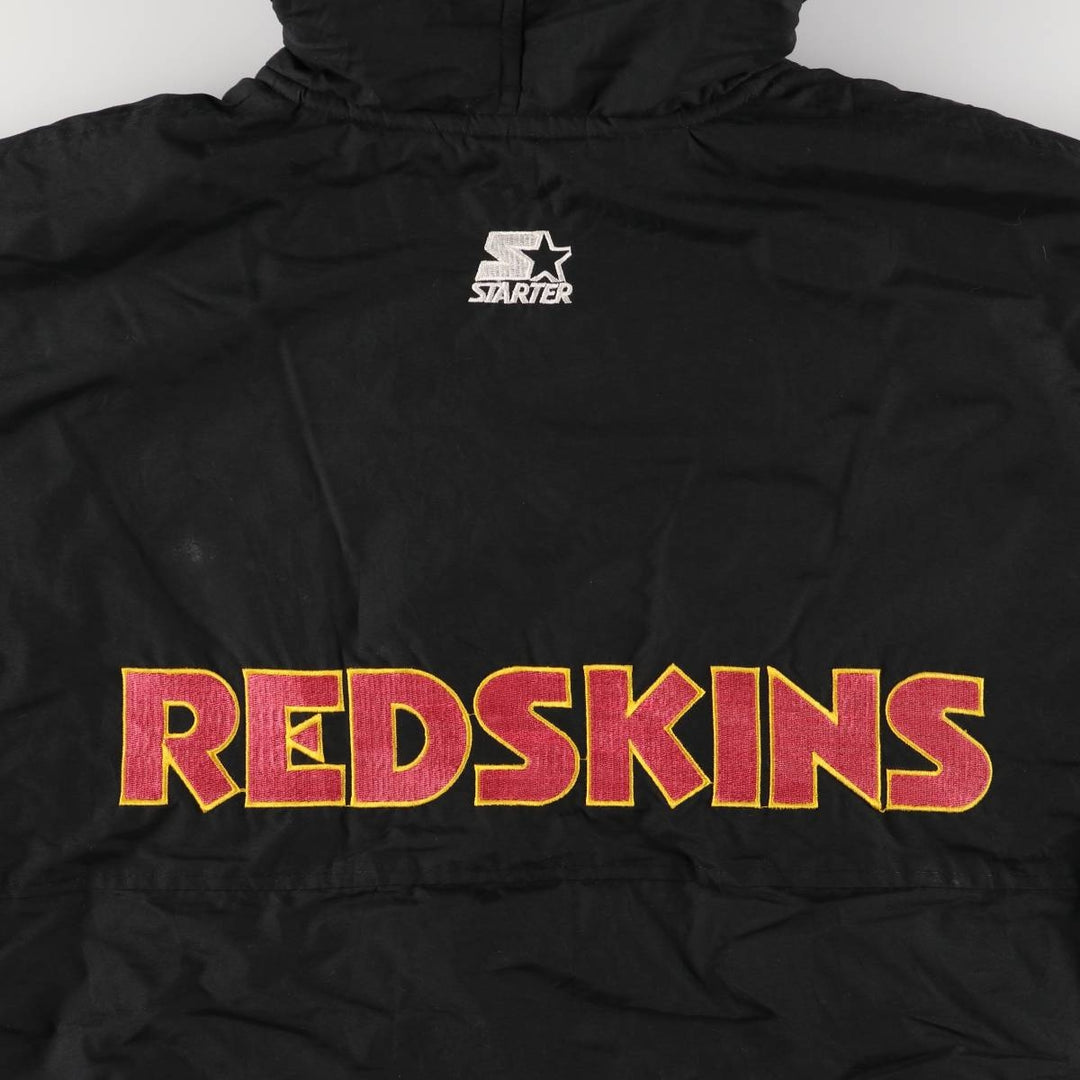 90'S Starter Washington Redskins Padded Puffer Jacket, Men's Size Medium, Vintage polyester black type Vintage Second Hand