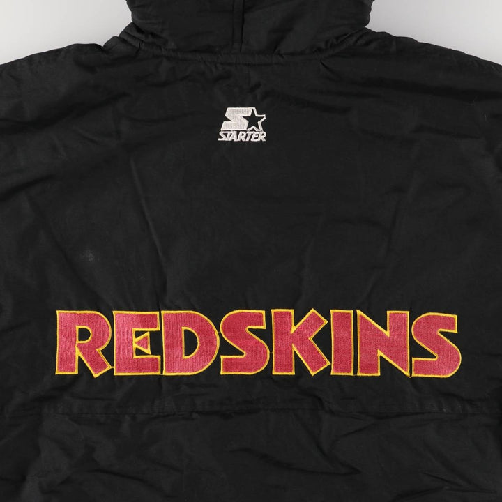 90'S Starter Washington Redskins Padded Puffer Jacket, Men's Size Medium, Vintage polyester black type Vintage Second Hand