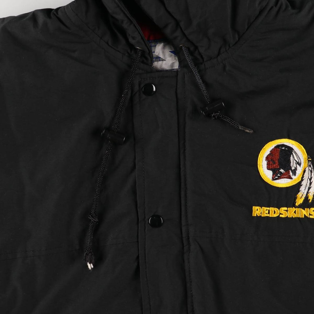 90'S Starter Washington Redskins Padded Puffer Jacket, Men's Size Medium, Vintage polyester black type Vintage Second Hand
