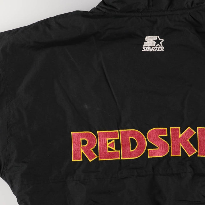 90'S Starter Washington Redskins Padded Puffer Jacket, Men's Size Medium, Vintage polyester black type Vintage Second Hand