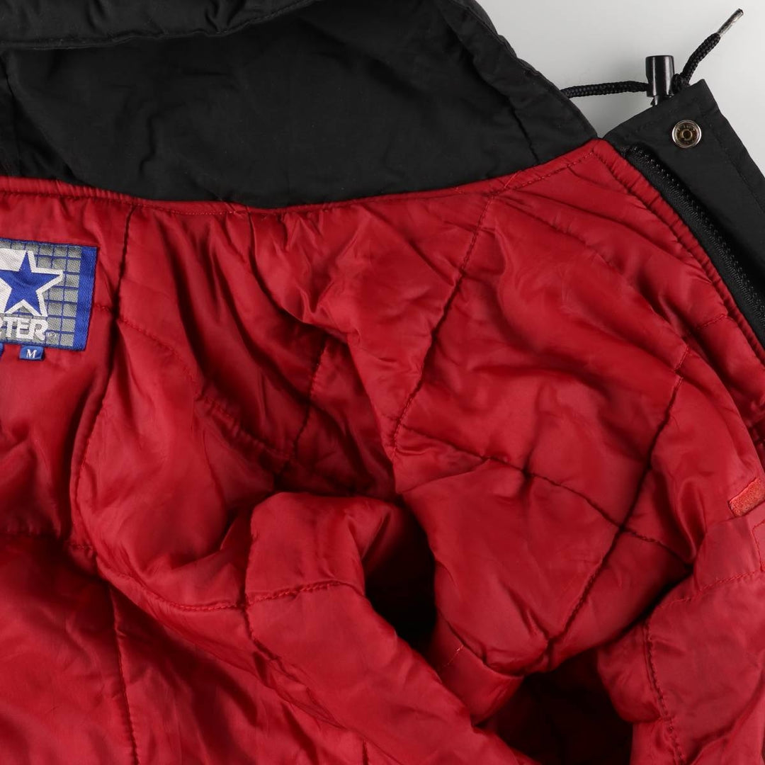 90'S Starter Washington Redskins Padded Puffer Jacket, Men's Size Medium, Vintage polyester black type Vintage Second Hand