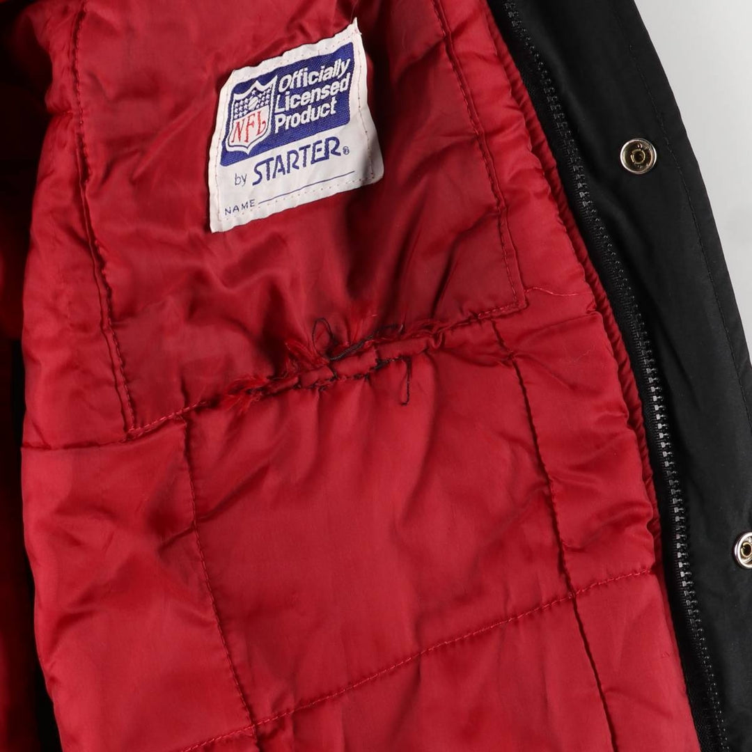 90'S Starter Washington Redskins Padded Puffer Jacket, Men's Size Medium, Vintage polyester black type Vintage Second Hand