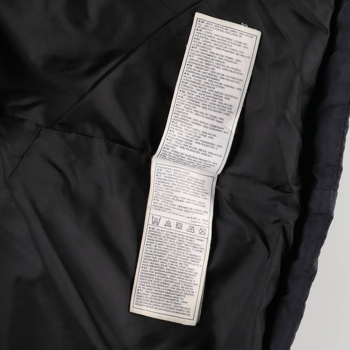 2000'S Nike Back Logo Padded Hoodie Puffer Jacket Men's Size L Nylon black type Vintage Second Hand