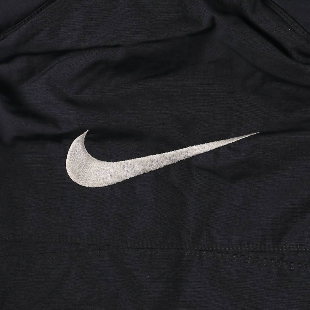 2000'S Nike Back Logo Padded Hoodie Puffer Jacket Men's Size L Nylon black type Vintage Second Hand