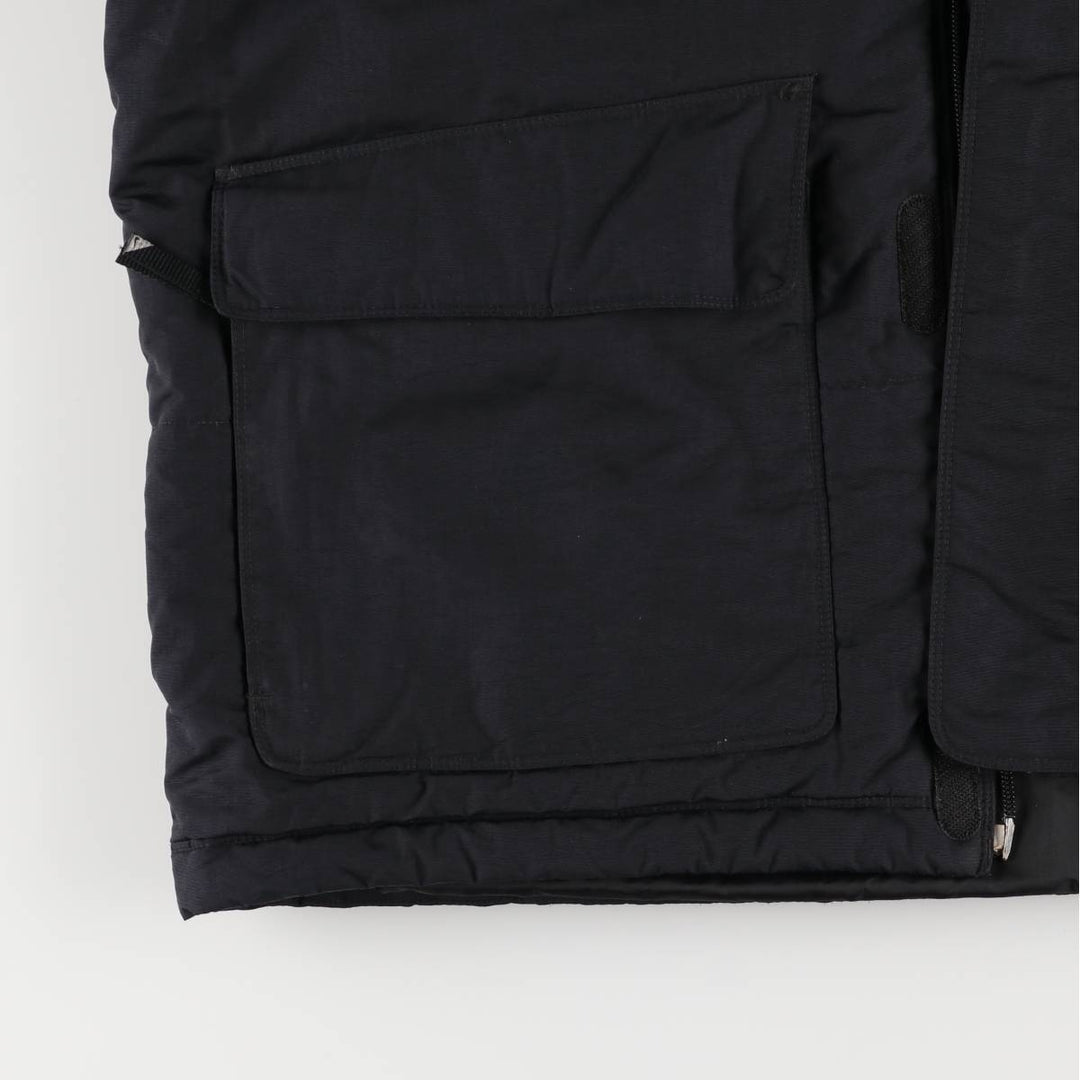 2000'S Nike Back Logo Padded Hoodie Puffer Jacket Men's Size L Nylon black type Vintage Second Hand