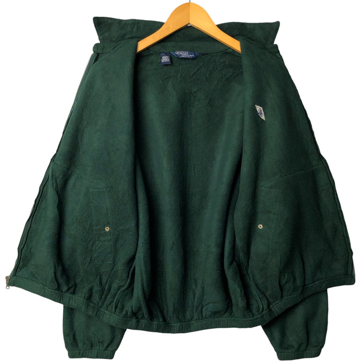Vintage 90'S Ralph Lauren swing-top fleece jacket, made in the USA, size M. polyester green type Vintage Second Hand