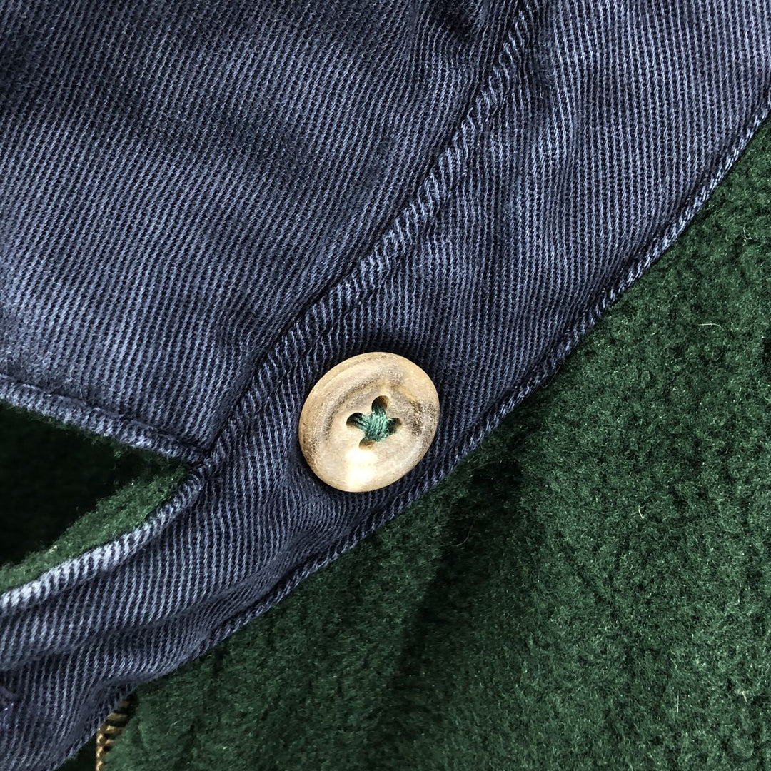 Vintage 90'S Ralph Lauren swing-top fleece jacket, made in the USA, size M. polyester green type Vintage Second Hand