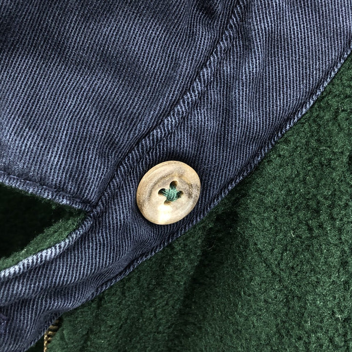 Vintage 90'S Ralph Lauren swing-top fleece jacket, made in the USA, size M. polyester green type Vintage Second Hand