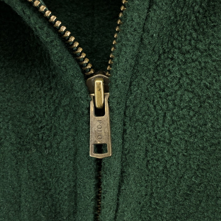 Vintage 90'S Ralph Lauren swing-top fleece jacket, made in the USA, size M. polyester green type Vintage Second Hand