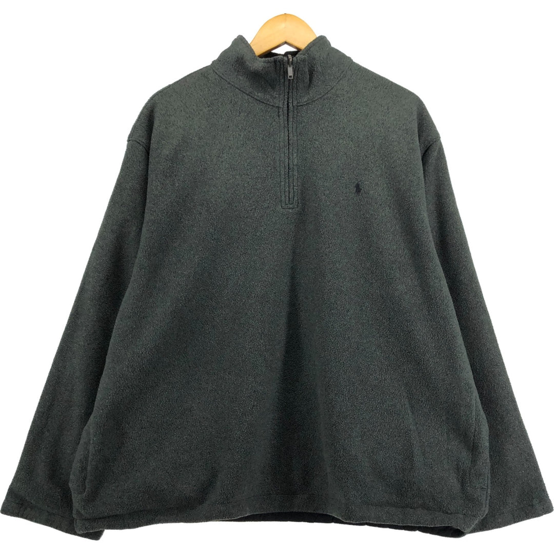 90s-00'S Ralph Lauren POLO GOLF reversible half-zip fleece pullover, men's size L polyester gray type Vintage Second Hand