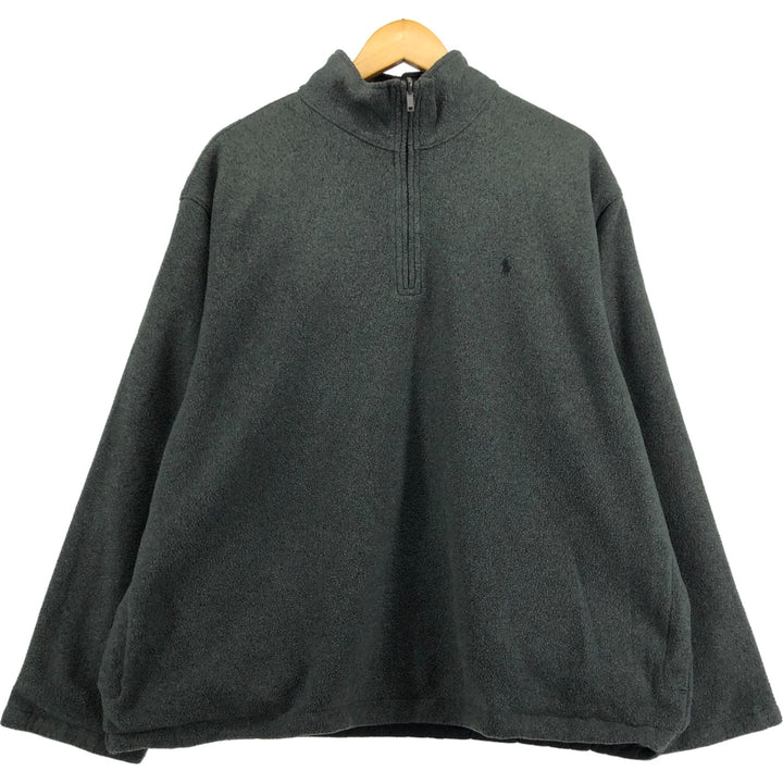 90s-00'S Ralph Lauren POLO GOLF reversible half-zip fleece pullover, men's size L polyester gray type Vintage Second Hand