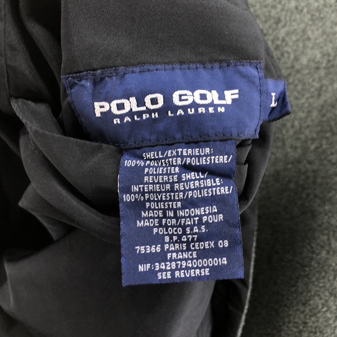 90s-00'S Ralph Lauren POLO GOLF reversible half-zip fleece pullover, men's size L polyester gray type Vintage Second Hand