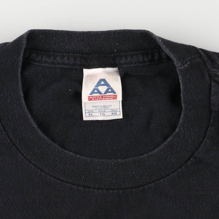 ALSTYLE Printed T-shirt, Men's XL cotton black type Vintage Second Hand
