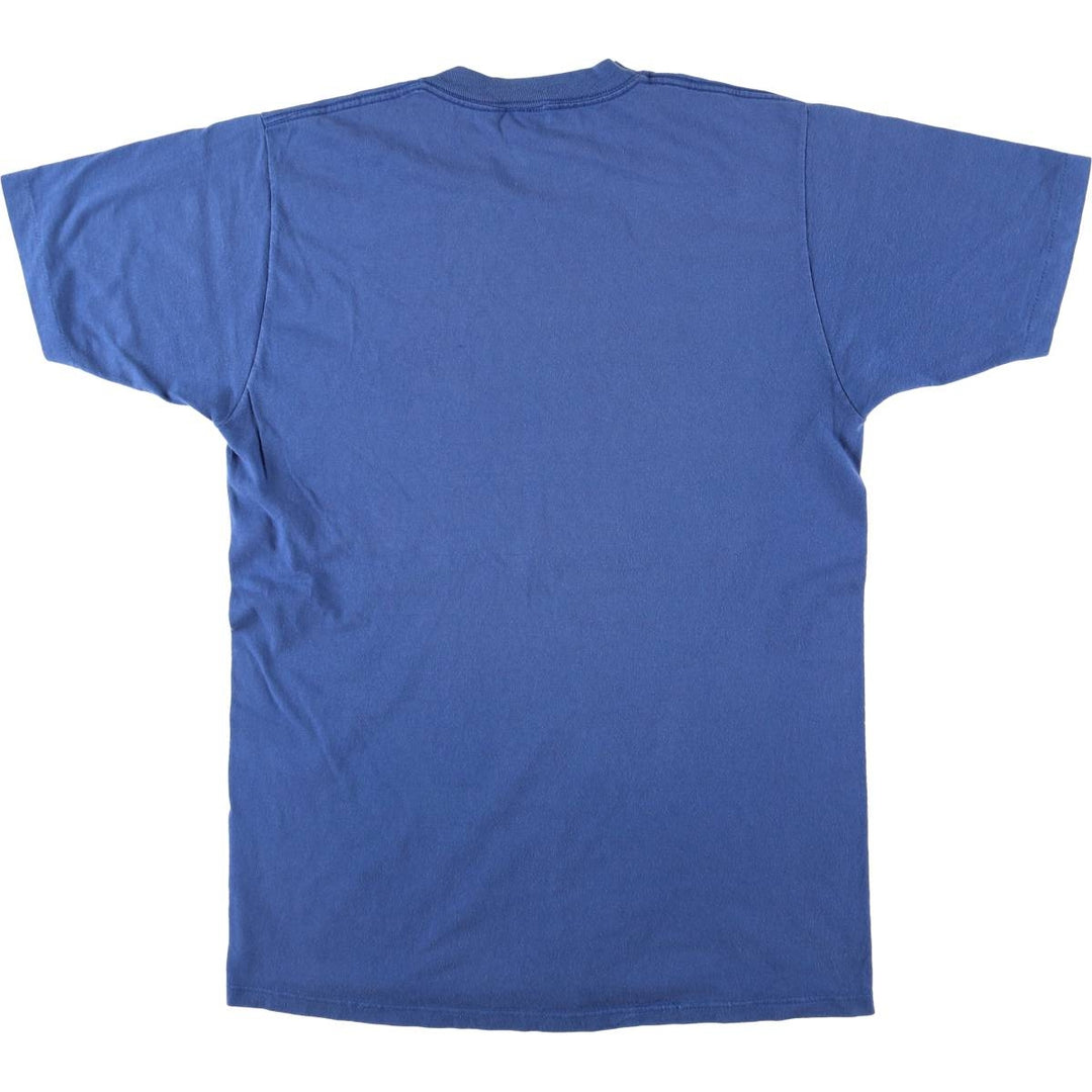 Vintage 90'S H.WOLF and SONS printed T-shirt, Made in USA, Men's Size L cotton blue type Vintage Second Hand