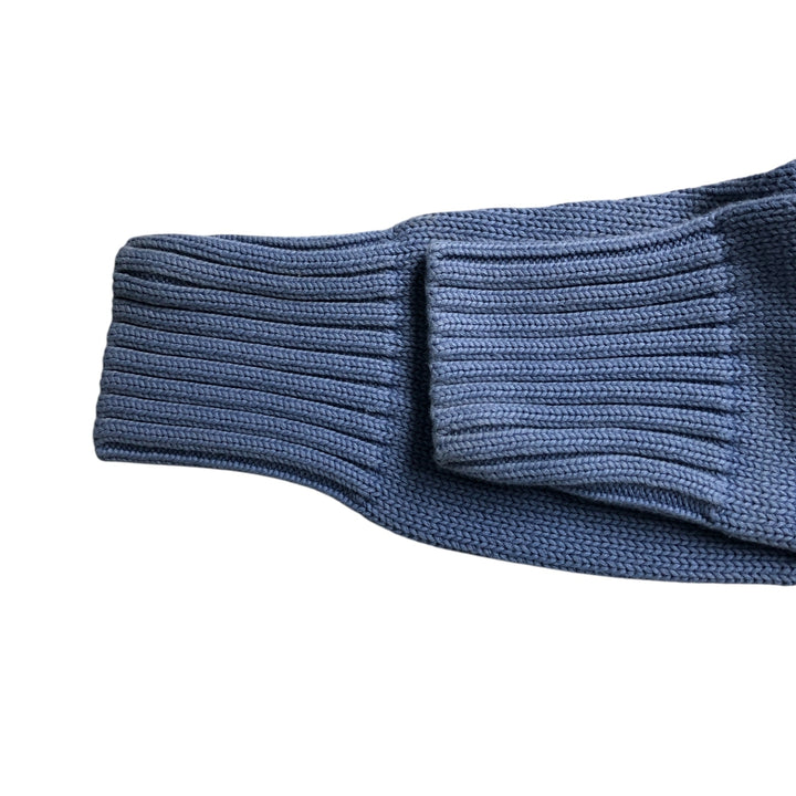 Ralph Lauren RALPH LAUREN SPORT shawl collar cotton knit sweater women's size L cotton blue type Vintage Second Hand
